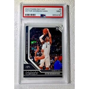 Victor Wembanyama 2023-24 Panini #5 NBA Rookie Basketball Card Spurs PSA 9 Mint